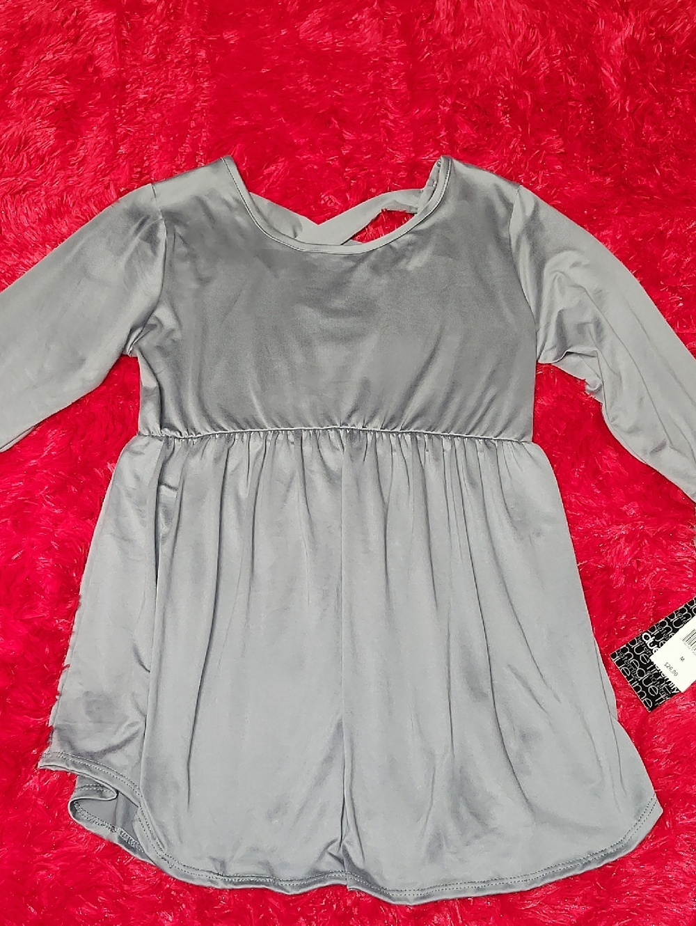 Duetime Maternity Medium Grey Top - Heathered Gray 3/4 Sleeve